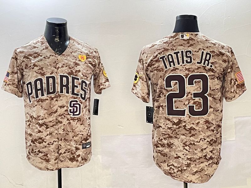 Men San Diego Padres #23 Tatis jr Camo Game 2025 Nike MLB Jersey style 1->san diego padres->MLB Jersey